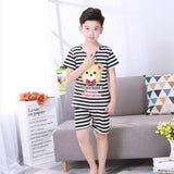 2017 children pajamas set kids baby girl boys cartoon casual clothing costume short sleeve children sleepwear pajamas sets