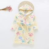 2019 New Soft Children's Robes for 2-6 Years Baby Kids Pajamas Boys Girls Cartoon Sleepwear Bathrobes Kids Hooded Baby Robes