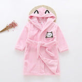 2019 New Soft Children's Robes for 2-6 Years Baby Kids Pajamas Boys Girls Cartoon Sleepwear Bathrobes Kids Hooded Baby Robes