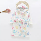 2019 New Soft Children's Robes for 2-6 Years Baby Kids Pajamas Boys Girls Cartoon Sleepwear Bathrobes Kids Hooded Baby Robes