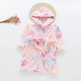 2019 New Soft Children's Robes for 2-6 Years Baby Kids Pajamas Boys Girls Cartoon Sleepwear Bathrobes Kids Hooded Baby Robes