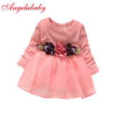 2019 winter newborn fancy infant baby dresses girl frocks designs party wedding with long sleeves jacadi 1 year birthday dresses