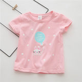 2019 Baby Girl T Shirts Tops Cotton Shorts t-shirts Casual Baby Girl Summer Clothes Birthday Baby Girl Shirts Clothing