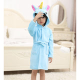 Retail Baby Animal Bathrobe For Boys Girls Home Clothes Unicorn Pattern Hooded Towel Beach Kids Sleepwear Children Clothes YUPAO