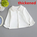 Newborn Baby Boy White T Shirt Infant Kids Girls Long Sleeved Cotton Blouse Tops Tee Shirts Baby White Ruffle Toddler Colthes