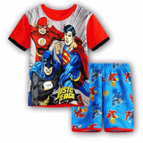 Kids Boys Girls Clothes Baby Pajamas Summer Short Sleeved Set Cartoon Spiderman Minnie Lackey Children's Sleepwear