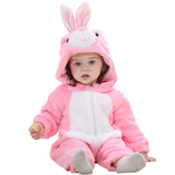 Baby Cartoon Romper Newborn Hooded Inflant Clothing Boy Girl Pajamas Animal Onesie Jumpsuit Pikachu Costume Flannel Baby Rompers