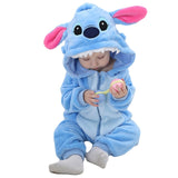 Baby Cartoon Romper Newborn Hooded Inflant Clothing Boy Girl Pajamas Animal Onesie Jumpsuit Pikachu Costume Flannel Baby Rompers