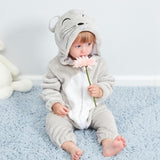 Baby Cartoon Romper Newborn Hooded Inflant Clothing Boy Girl Pajamas Animal Onesie Jumpsuit Pikachu Costume Flannel Baby Rompers