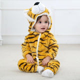 Baby Cartoon Romper Newborn Hooded Inflant Clothing Boy Girl Pajamas Animal Onesie Jumpsuit Pikachu Costume Flannel Baby Rompers