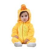 Baby Cartoon Romper Newborn Hooded Inflant Clothing Boy Girl Pajamas Animal Onesie Jumpsuit Pikachu Costume Flannel Baby Rompers