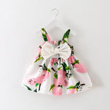 Dot Princess Baby Girl Dress Party Birthday Dress 2019 Spring baby Girls Clothing Suits Knitted Shirts Strap Ruffle Dresses