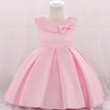 NewBorn Beaded Pleated Tutu Baby Girls Dresses Lovely Party Birthday Princess Dress Girls Baptism Evening Summer Dress L1905XZ