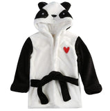 Cartoon Animal Baby Boys Girls Nightwear Hooded Bathrobe Bath Towel Bath Cute Terry Bathing Robe Sleepwear