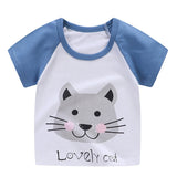 Summer Baby Boys T Shirt Cartoon Print Short Sleeve Newborn Girls T-shirts Cotton Infant T-shirt Casual Tee Tops Boy Shirt