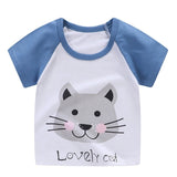 Summer Baby Boys T Shirt Cartoon Print Short Sleeve Newborn Girls T-shirts Cotton Infant T-shirt Casual Tee Tops Boy Shirt
