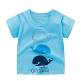 Summer Baby Boys T Shirt Cartoon Print Short Sleeve Newborn Girls T-shirts Cotton Infant T-shirt Casual Tee Tops Boy Shirt
