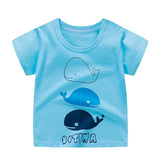 Summer Baby Boys T Shirt Cartoon Print Short Sleeve Newborn Girls T-shirts Cotton Infant T-shirt Casual Tee Tops Boy Shirt