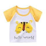 Summer Baby Boys T Shirt Cartoon Print Short Sleeve Newborn Girls T-shirts Cotton Infant T-shirt Casual Tee Tops Boy Shirt