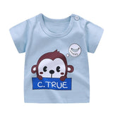 Summer Baby Boys T Shirt Cartoon Print Short Sleeve Newborn Girls T-shirts Cotton Infant T-shirt Casual Tee Tops Boy Shirt