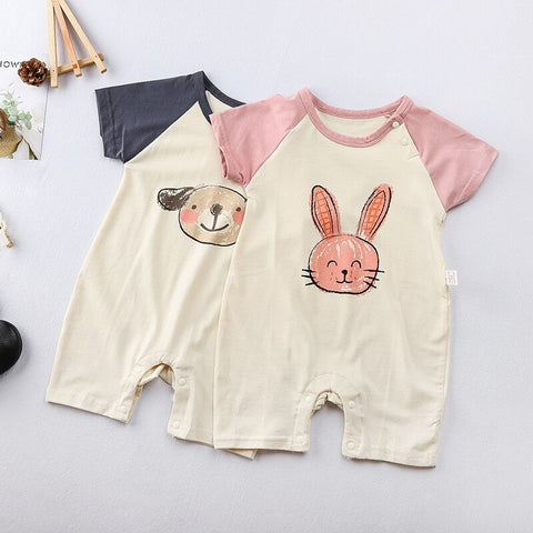 Baby Summer Clothes Newborn Babies Short Sleeve Uniform Pure Cotton Climbing Lovely baby ropmers  Baby Girl Clothes