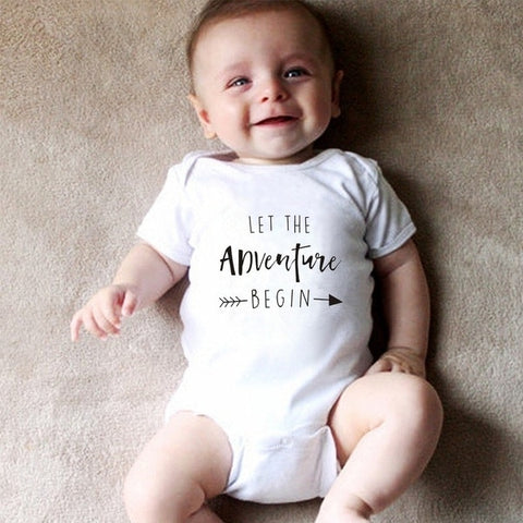 Let The Adventure Begin Baby Onesie Pregnancy Announcement Onesie Clothing Baby Boys Girls Bodysuit Jumpsuit Clothes Outfits