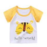 Cotton Infant T-shirt Casual Tee Tops Boy Clothes Shirt Summer Baby Boys T Shirt Cartoon Print Short Sleeve Kids Clothes