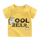 Cotton Infant T-shirt Casual Tee Tops Boy Clothes Shirt Summer Baby Boys T Shirt Cartoon Print Short Sleeve Kids Clothes