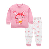 8 colors 2pcs/set kids baby girls clothes top+pants cotton baby pajamas sleepwear