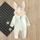 0-24M Newborn Baby Boy Girl Bunny Rompers Long Ear Hooded Jumpsuit Rabbit Playsuit Autumn Winter Baby Boy Girl Clothes Costumes