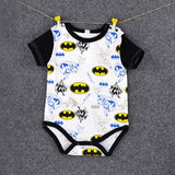 Summer Newborn Baby Girl Clothes Cartoon Baby Boy Rompers Spiderman Batman Unisex Baby Rompers Cartoon Animal Clothing Set