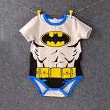 Summer Newborn Baby Girl Clothes Cartoon Baby Boy Rompers Spiderman Batman Unisex Baby Rompers Cartoon Animal Clothing Set