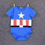 Summer Newborn Baby Girl Clothes Cartoon Baby Boy Rompers Spiderman Batman Unisex Baby Rompers Cartoon Animal Clothing Set