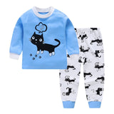 Baby Kids Pajamas Sets Cotton Boys Sleepwear Suit Girls Pajamas Long Sleeve Blouse Tops+Pants 2pcs Children Clothing Autumn
