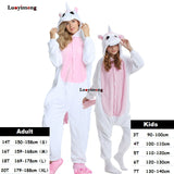 Boy Girl Pajamas Unicorn Winter Women Pajamas Cartoon Animal Pegasus Onesie Kigurumi Pyjamas Kids Hooded Baby Sleepwear Jumpsuit
