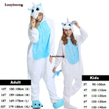 Boy Girl Pajamas Unicorn Winter Women Pajamas Cartoon Animal Pegasus Onesie Kigurumi Pyjamas Kids Hooded Baby Sleepwear Jumpsuit