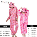 Boy Girl Pajamas Unicorn Winter Women Pajamas Cartoon Animal Pegasus Onesie Kigurumi Pyjamas Kids Hooded Baby Sleepwear Jumpsuit