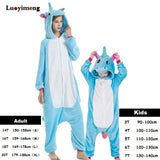 Boy Girl Pajamas Unicorn Winter Women Pajamas Cartoon Animal Pegasus Onesie Kigurumi Pyjamas Kids Hooded Baby Sleepwear Jumpsuit