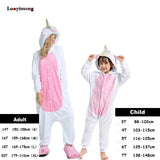 Boy Girl Pajamas Unicorn Winter Women Pajamas Cartoon Animal Pegasus Onesie Kigurumi Pyjamas Kids Hooded Baby Sleepwear Jumpsuit