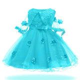 New Lace Girls Wedding Dress Baby Girls Christening Cotton Dresses for Party Baptism Kids 1 Year Baby Girl Birthday Dress