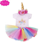 18 inch Girls doll clothes Unicorn costume lace skirt with shoes American newborn dress Baby toys fit 43 cm baby dolls c746