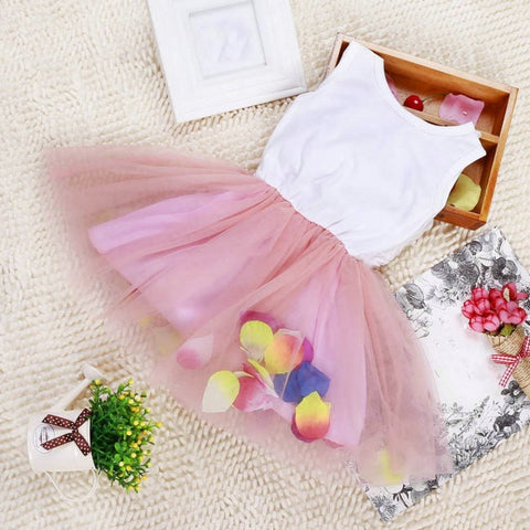 Kids Girls Sleeveless Princess Pageant Party Tutu Dresses Lace Bow Flower Tulle Dress New 0-4Y Baby Girl Clothes