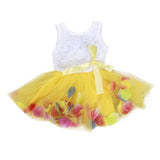 Kids Girls Sleeveless Princess Pageant Party Tutu Dresses Lace Bow Flower Tulle Dress New 0-4Y Baby Girl Clothes
