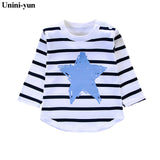Brand Unini-yun Baby Girls Autumn and Spring T Shirt Girl Cute Cotton T-Shirt Kids Letter Bear print Tee Tops 2018 New Arrival
