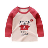 Brand Unini-yun Baby Girls Autumn and Spring T Shirt Girl Cute Cotton T-Shirt Kids Letter Bear print Tee Tops 2018 New Arrival