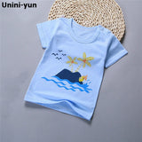 Unini-yun Boys Summer Clothes Children T shirts 2018 Brand Tee Shirt Cotton Tops Kids Clothing Animal Pattern Baby Boy T-shirts