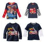 Promotion Sale brand 2019 New fashion boys clothing Fireman cotton blouse childrens clothes baby boy's long sleeve t shirts