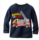 Promotion Sale brand 2019 New fashion boys clothing Fireman cotton blouse childrens clothes baby boy's long sleeve t shirts