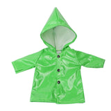 18 inch Girls doll clothes waterproof raincoat PU coat American new born dress Baby toys fit 43 cm baby dolls c539
