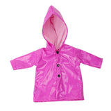 18 inch Girls doll clothes waterproof raincoat PU coat American new born dress Baby toys fit 43 cm baby dolls c539